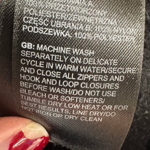 The North Face Jacket Womens Large Black Denali Fleece Hooded Polartec Full Zip - Picture 8 of 10